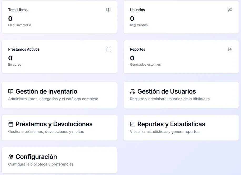 BiblioApp Dashboard